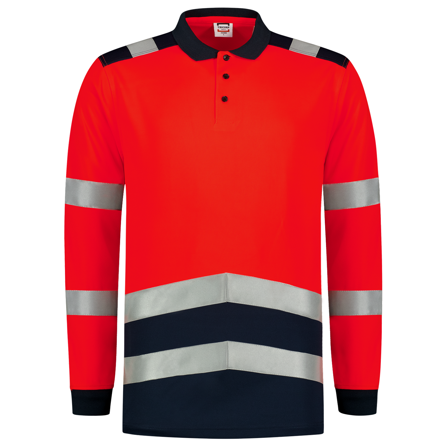 Tricorp Safety Poloshirts 203008 HiVis fluo rood-inktblauw(fluorredink)