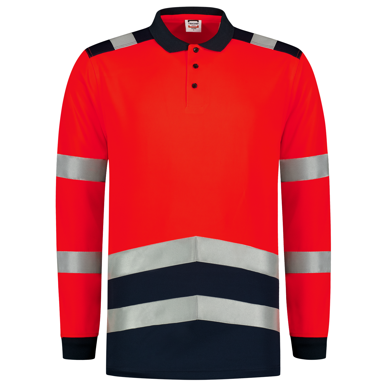 Tricorp Safety Poloshirts 203008 HiVis fluo rood-inktblauw(fluorredink)