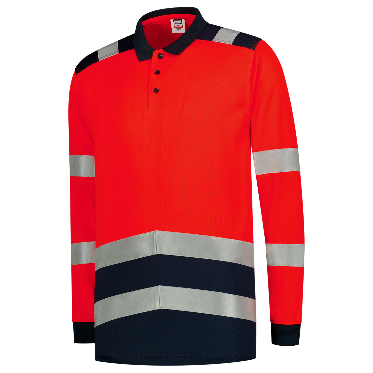 Tricorp Safety Poloshirts 203008 HiVis fluo rood-inktblauw(fluorredink)
