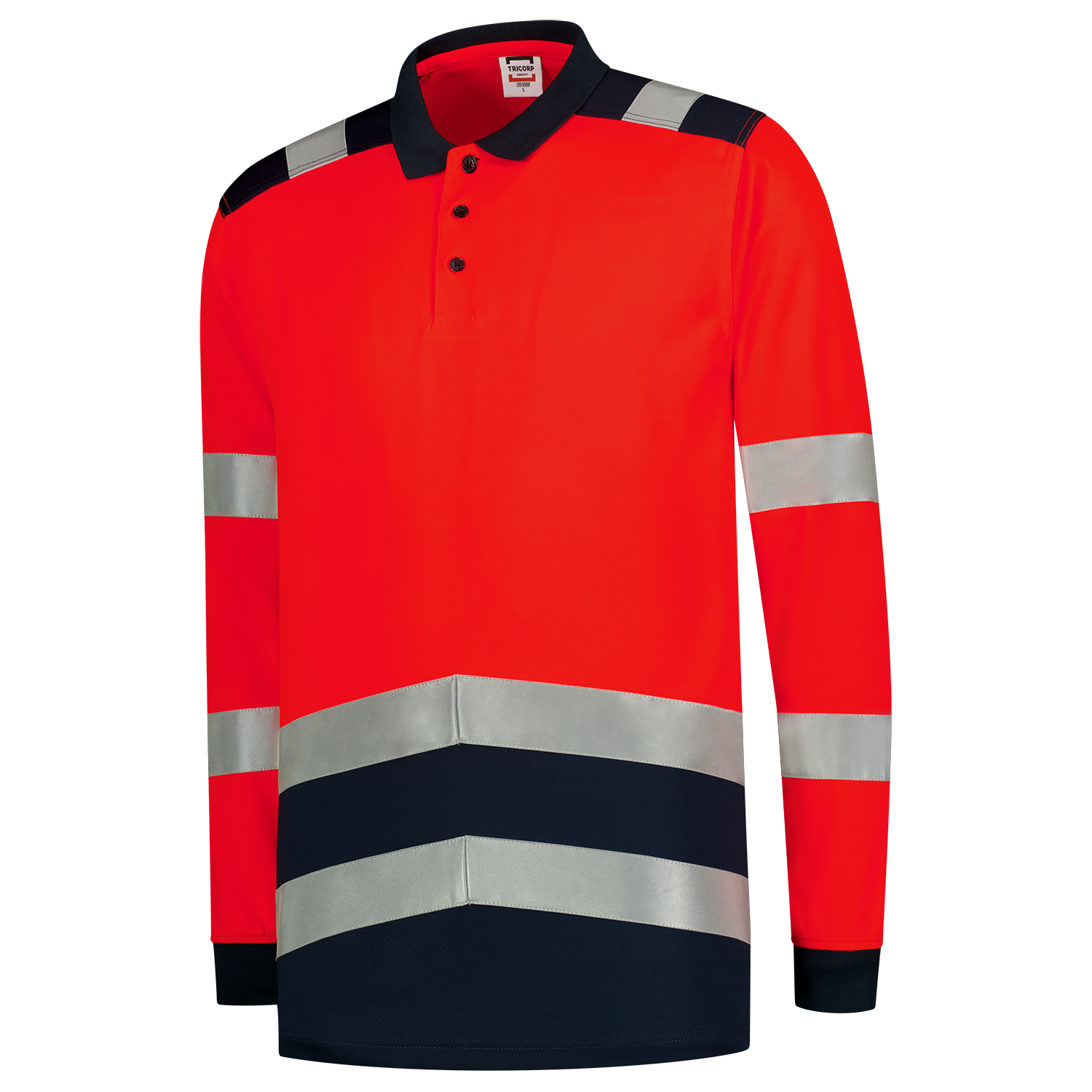 Tricorp Safety Poloshirts 203008 HiVis fluo rood-inktblauw(fluorredink)
