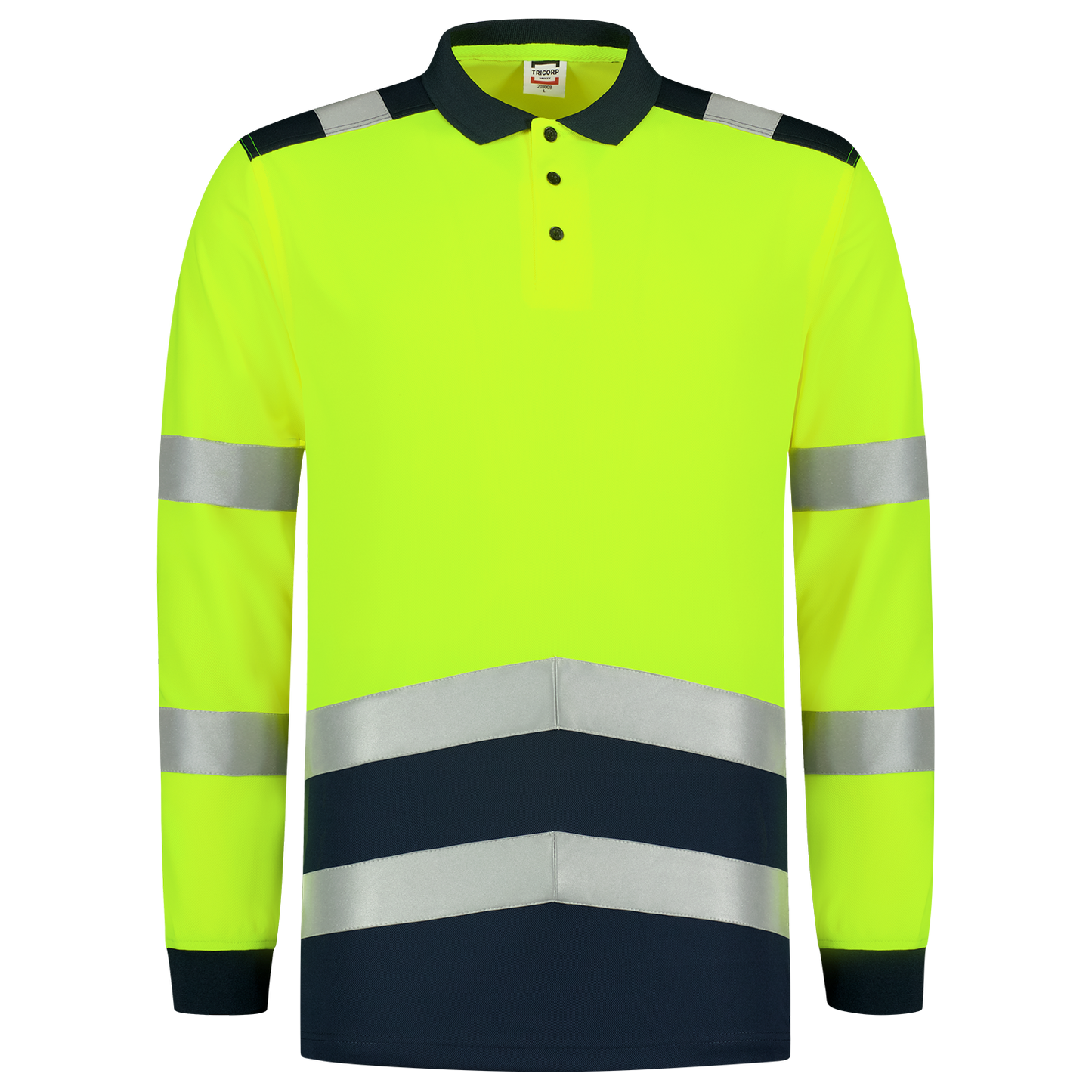 Tricorp Safety 2020 Vision;60 Graden Poloshirts 203008 HiVis fluo geel-inktblauw(fluoryellowink)