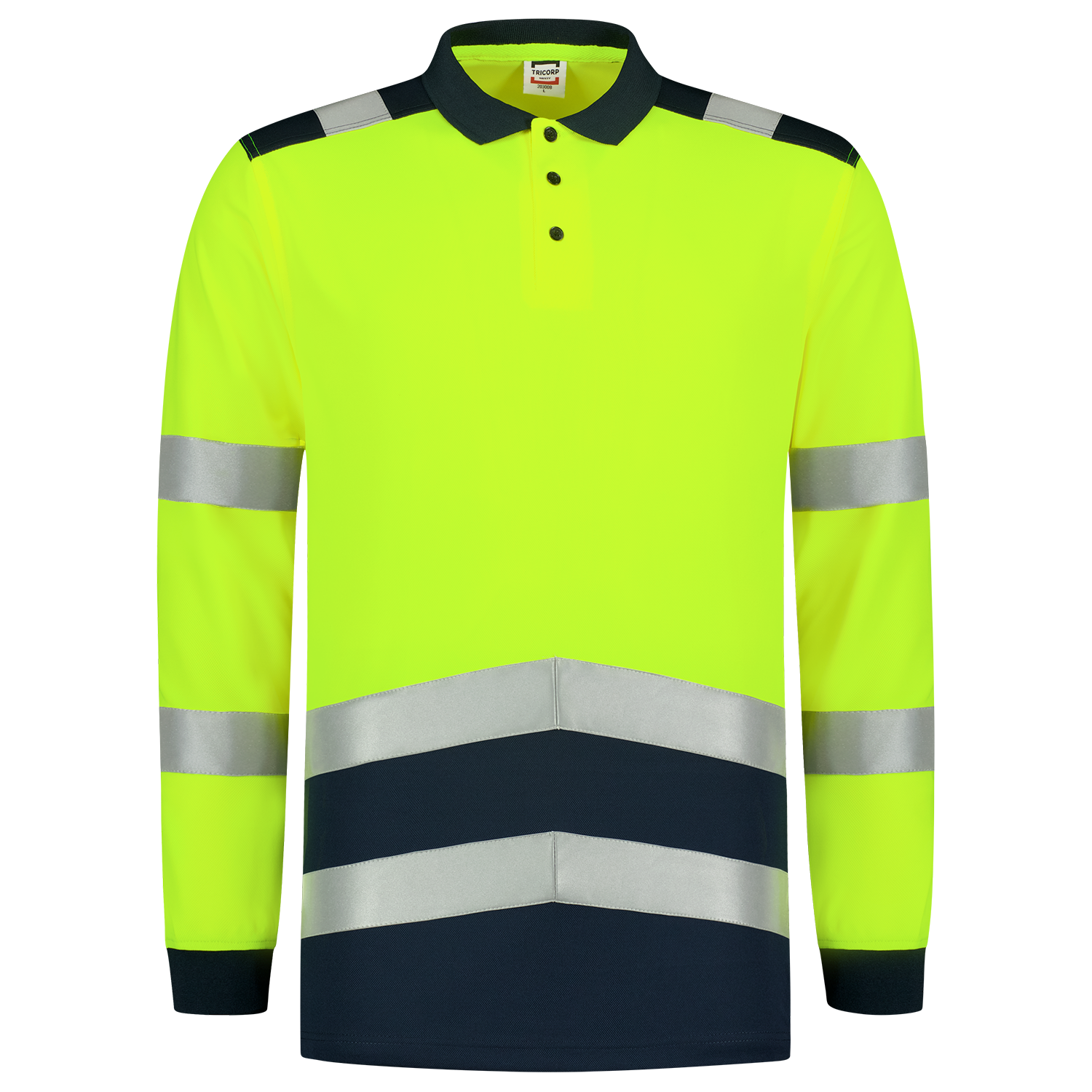 Tricorp Safety 2020 Vision;60 Graden Poloshirts 203008 HiVis fluo geel-inktblauw(fluoryellowink)