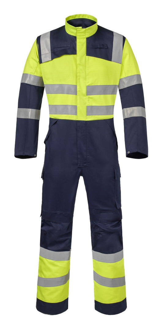 Havep Multi Protector + FR treated Overall 20433 vlamwerend antistatisch HiVis marineblauw-fluo geel(AAA)