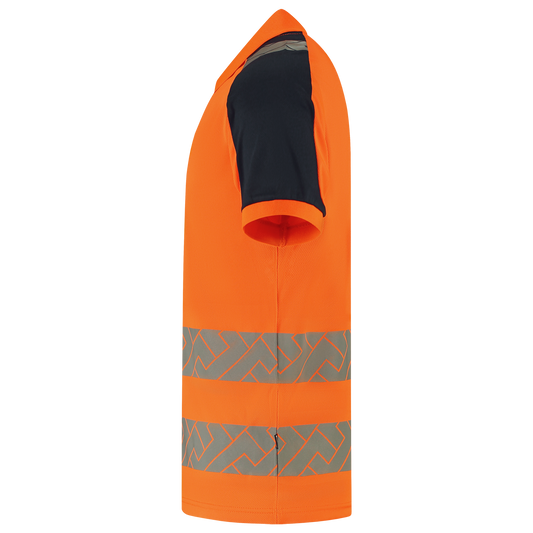 Tricorp Workwear High Vis Redefined Poloshirts 206103 fluo oranje-inktblauw(fluororangeink)