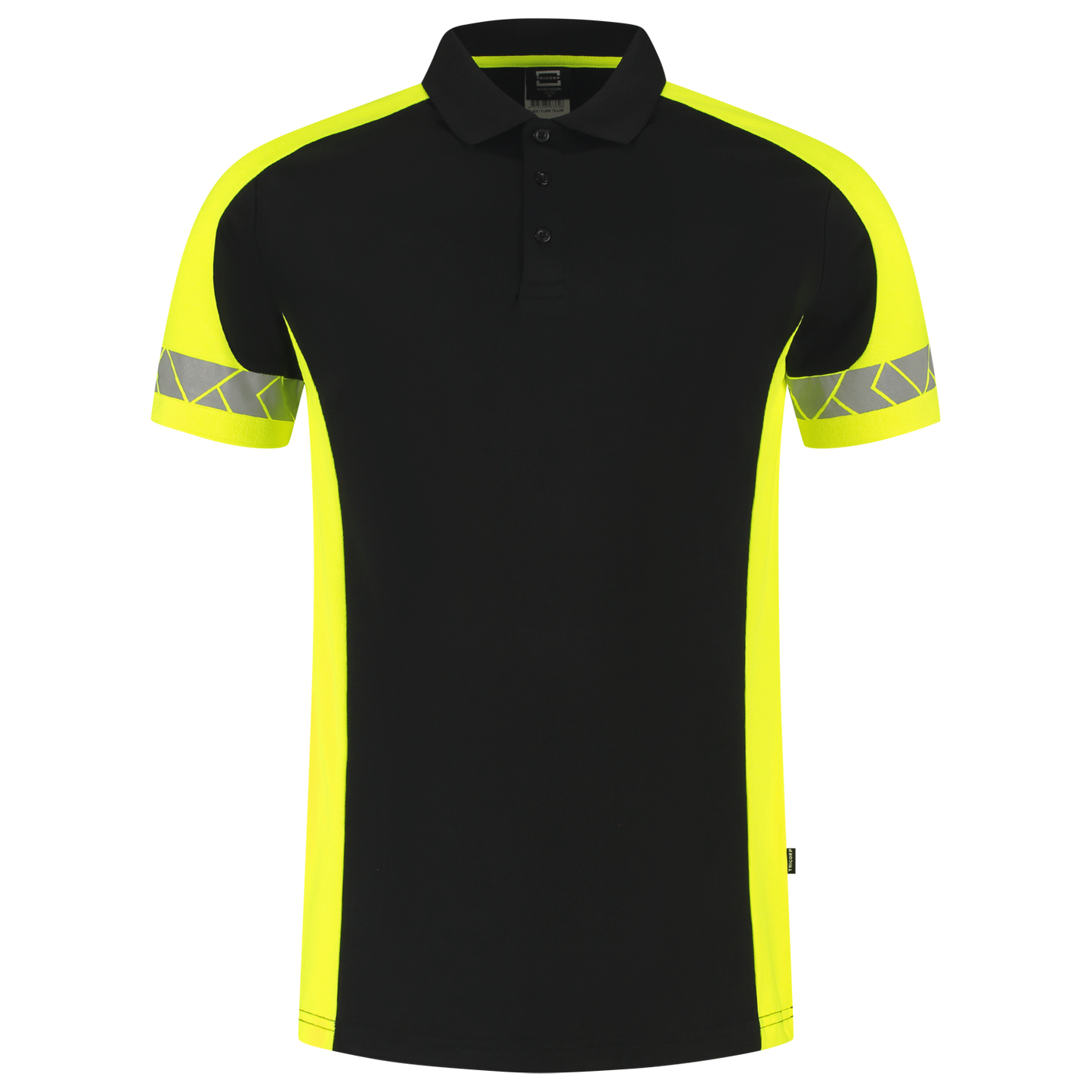 Tricorp Workwear Reflective Redefined Poloshirts 206104 zwart-fluo geel(blackfluoryellow)