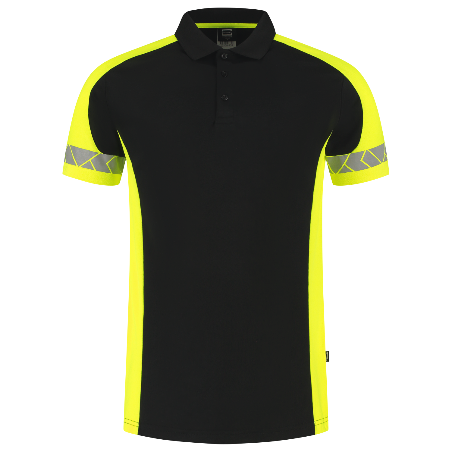 Tricorp Workwear Reflective Redefined Poloshirts 206104 zwart-fluo geel(blackfluoryellow)