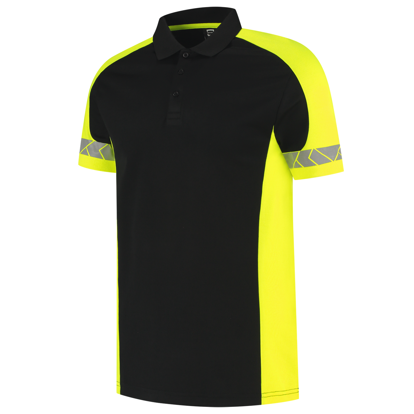 Tricorp Workwear Reflective Redefined Poloshirts 206104 zwart-fluo geel(blackfluoryellow)