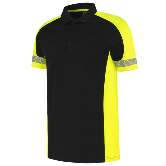Tricorp Workwear Reflective Redefined Poloshirts 206104 zwart-fluo geel(blackfluoryellow)
