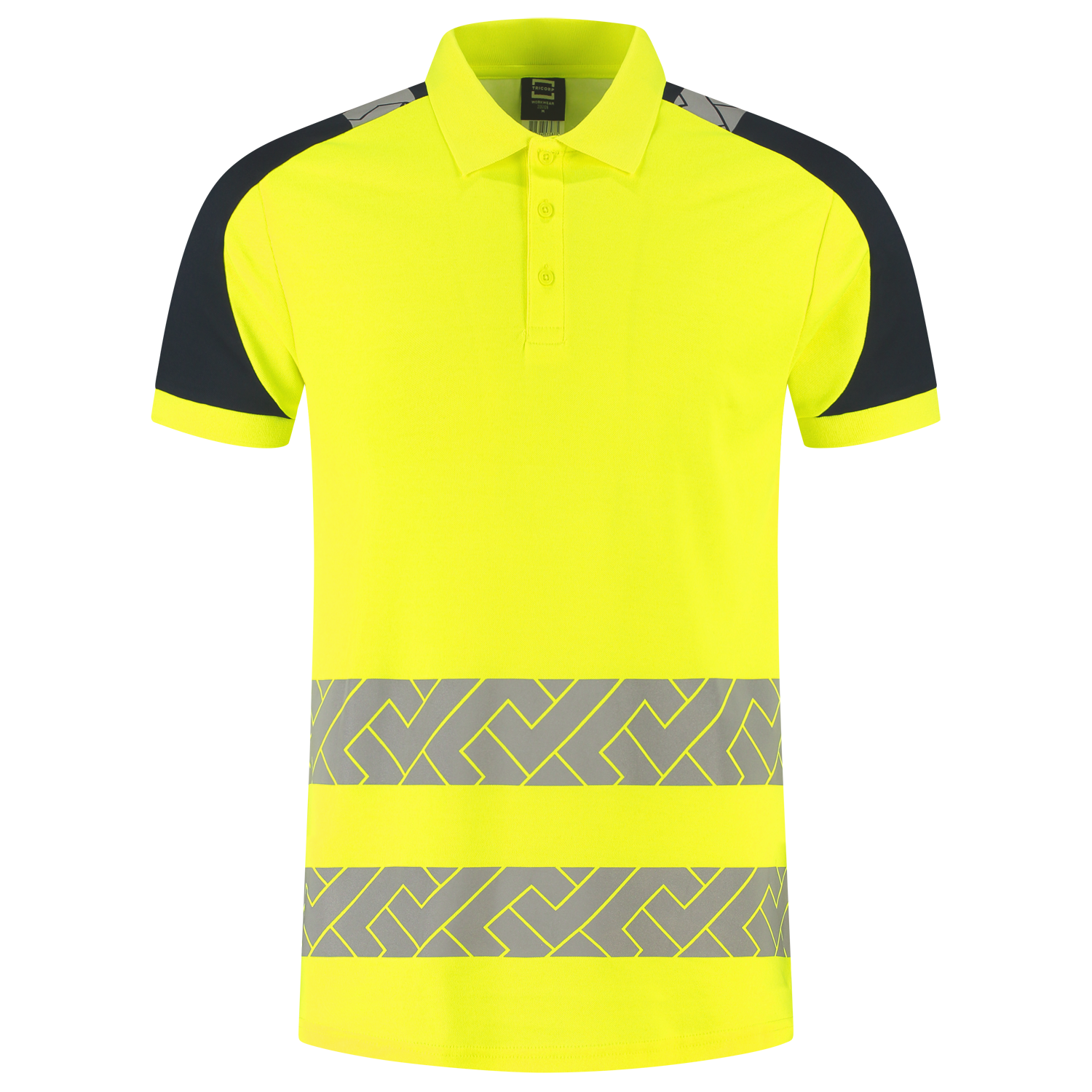 Tricorp Workwear High Vis Redefined Poloshirts 206109 Industrieel Wasbaar HiVis fluo geel-inktblauw(fluoryellowink)