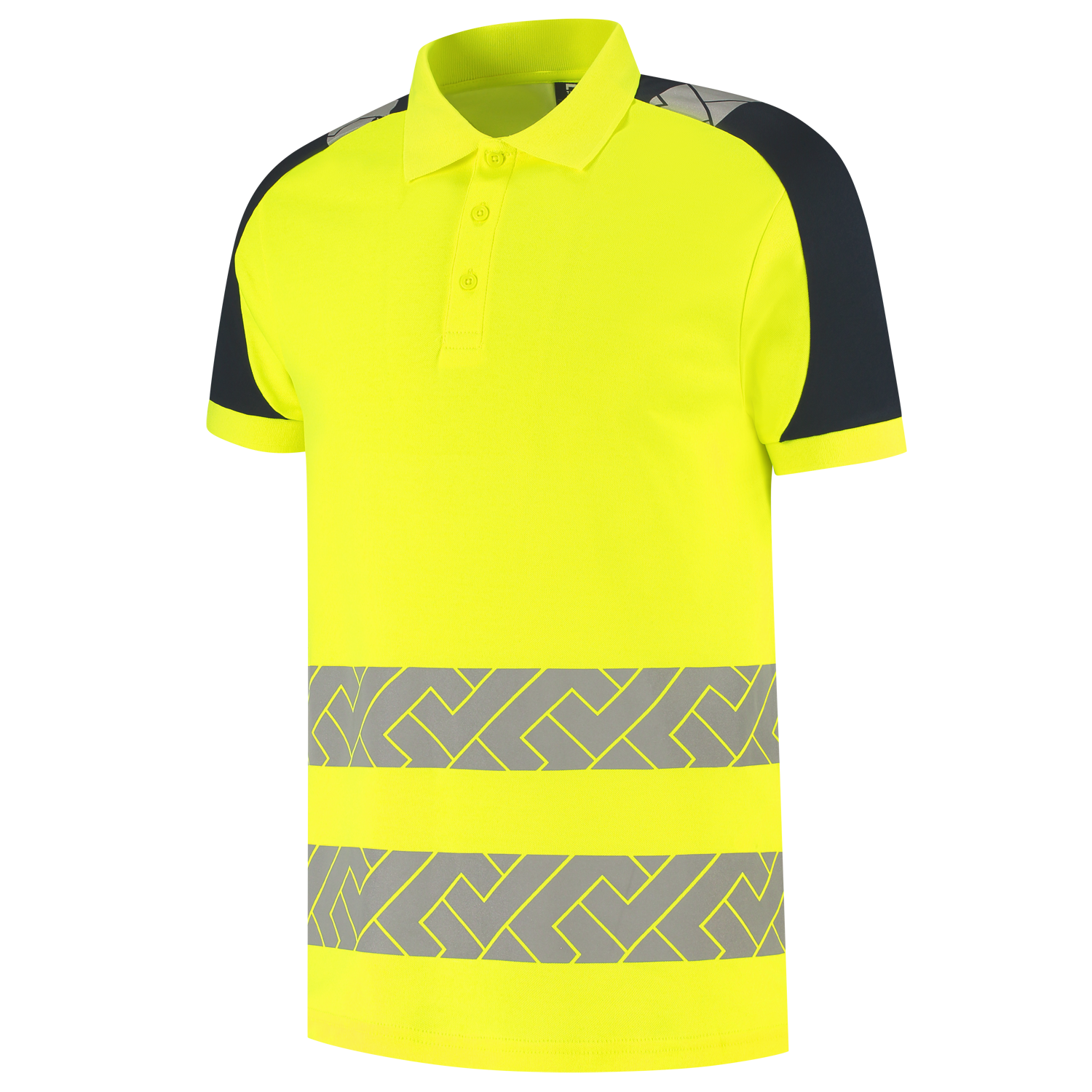 Tricorp Workwear High Vis Redefined Poloshirts 206103 fluo geel-inktblauw(fluoryellowink)