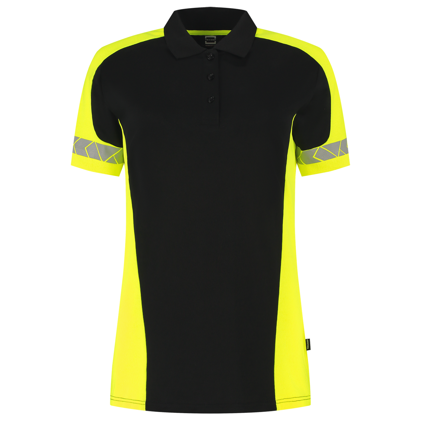 Tricorp Workwear Reflective Redefined Poloshirts 206110 Dames HiVis zwart-fluo geel(blackfluoryellow)