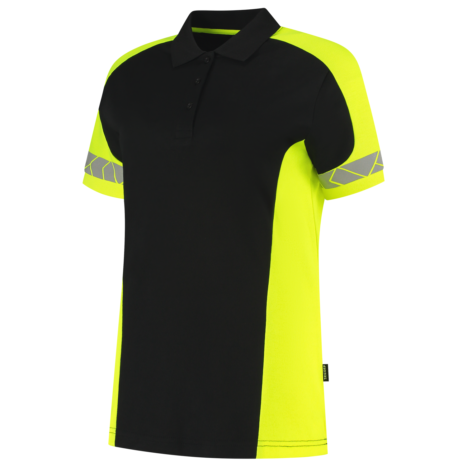 Tricorp Workwear Reflective Redefined Poloshirts 206110 Dames HiVis zwart-fluo geel(blackfluoryellow)