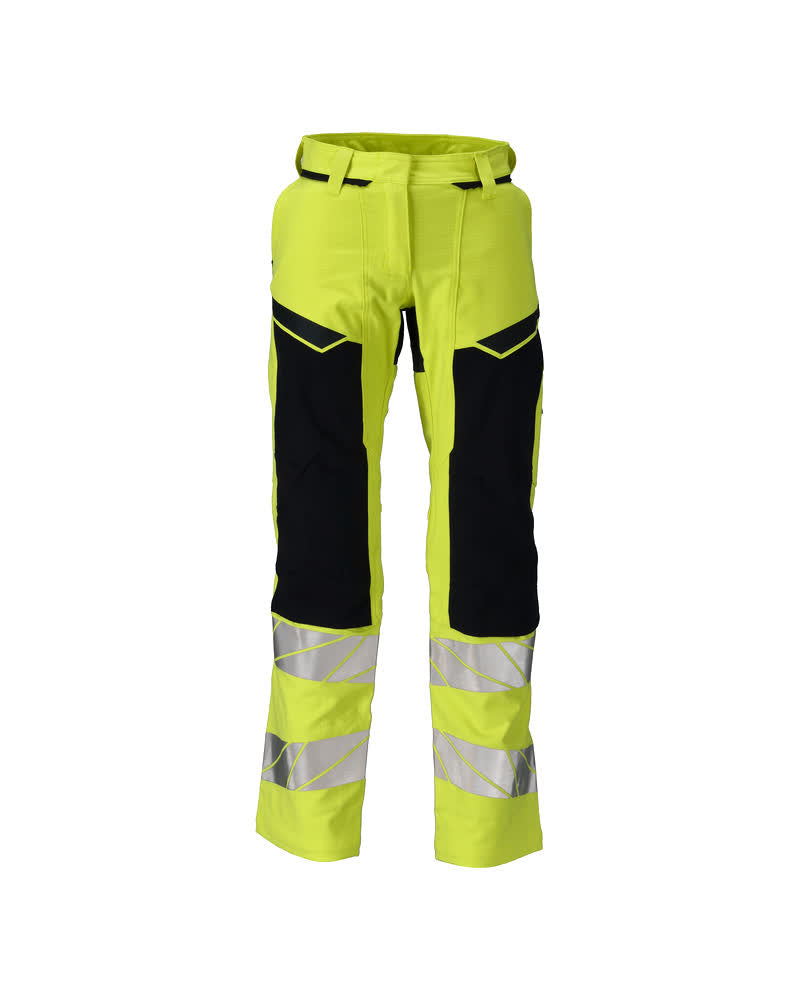 Mascot Accelerate Multisafe Broek 21078-284 kniezakken Ultimate Stretch vrouwen vlamvertragend antistatisch HiVis fluo geel-donker marineblauw(17010)