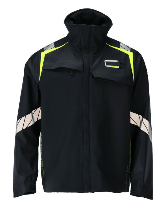 Mascot Accelerate multisafe Jas 21202-335 softshell vlamwerend antistatsich HiVis donker marineblauw-fluo geel(01017)