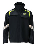 Mascot Accelerate multisafe Jas 21202-335 softshell vlamwerend antistatsich HiVis donker marineblauw-fluo geel(01017)