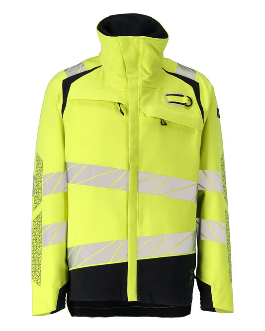 Mascot Accelerate multisafe Jas 21301-292 shell vlamwerend antistatsich HiVis fluo geel-donker marineblauw(17010)