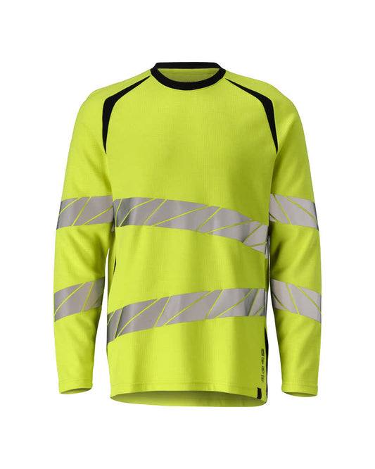 Mascot Accelerate Multisafe T-shirt 21381-327 lange mouwen vlamwerend antistatisch HiVis fluo geel-donker marineblauw(17010)