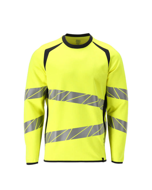 Mascot Accelerate Multisafe Sweatshirt 21384-337 vlamwerend antistatisch HiVis fluo geel-donker marineblauw(17010)