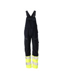 Mascot Accelerate Multisafe Amerikaanse overall 21469-281 kniezakken vlamvertragend antistatisch stretch HiVis donker marineblauw-fluo geel(01017)