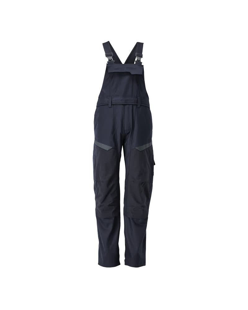 Mascot Accelerate Multisafe Amerikaanse overall 21569-281 stretch vlamvertragend antistatisch HiVis donker marineblauw-fluo geel(01017)