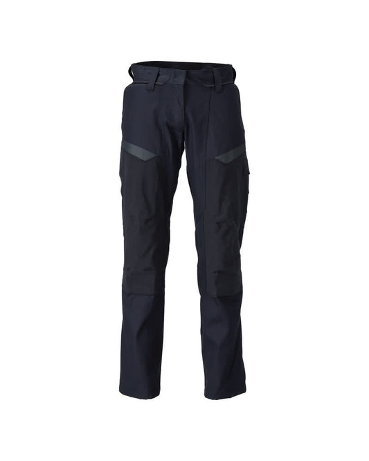 Mascot Accelerate Multisafe Broek 21578-281 kniezakken vrouwen stretch vlamvertragend antistatisch HiVis donker marineblauw-fluo geel(01017)