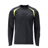 Mascot Accelerate Multisafe T-shirt 21581-327 lange mouwen vlamwerend antistatisch donker marineblauw-fluo geel(01017)