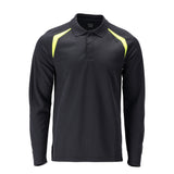 Mascot Accelerate Multisafe Poloshirt 21583-327 lange mouwen vlamwerend antistatisch donker marineblauw-fluo geel(01017)