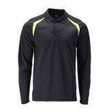 Mascot Accelerate Multisafe Poloshirt 21583-327 lange mouwen vlamwerend antistatisch donker marineblauw-fluo geel(01017)