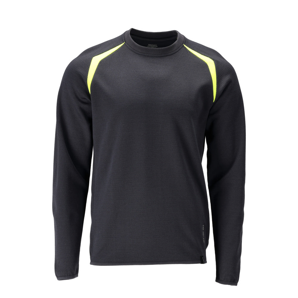 Mascot Accelerate Multisafe Sweatshirt 21584-337 vlamwerend antistatisch donker marineblauw-fluo geel(01017)