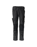Mascot Unique Broek 21979-459 kniezakken zwart-donker antracietgrijs(0918)