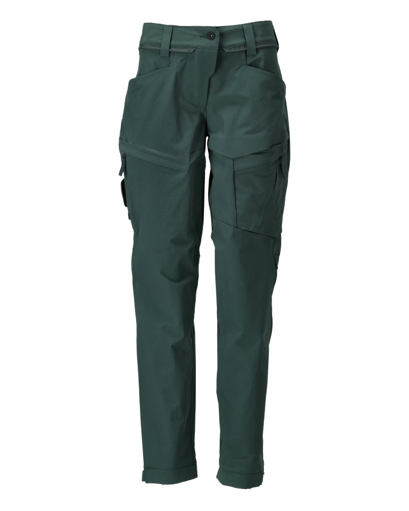 Mascot Customized broek 22058-605 Functioneel Ultimate Stretch waterafstotend lichtgewicht Dames pasvorm Diamond bosgroen(34)