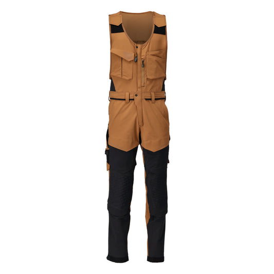 Mascot Customized Bodybroek 22069-311 kniezakken Ultimate Stretch waterafstotend lichtgewicht notenbruin-zwart(5409)