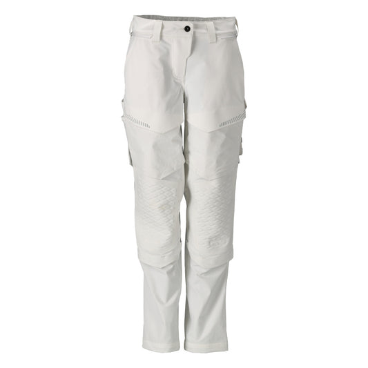 Mascot Customized Broek 22078-605 kniezakken Ultimate Stretch waterafstotend lichtgewicht waterafstotend dames pasvorm Diamond wit(06)