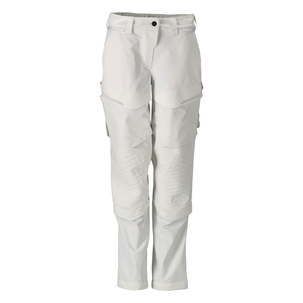 Mascot Customized Broek 22078-605 kniezakken Ultimate Stretch waterafstotend lichtgewicht waterafstotend dames pasvorm Diamond wit(06)