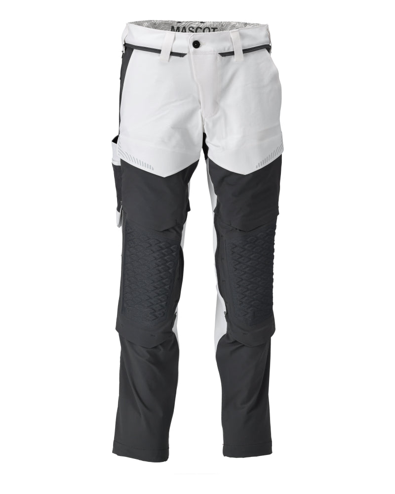 Mascot Customized Broek 22079-605 kniezakken wit-steengrijs(0689)