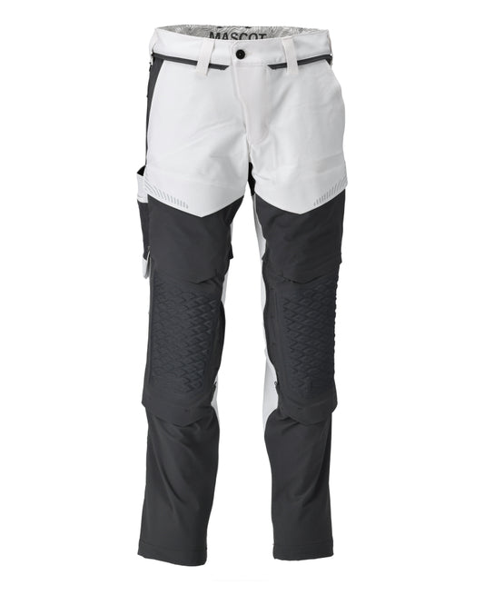 Mascot Customized Broek 22079-605 kniezakken wit-steengrijs(0689)