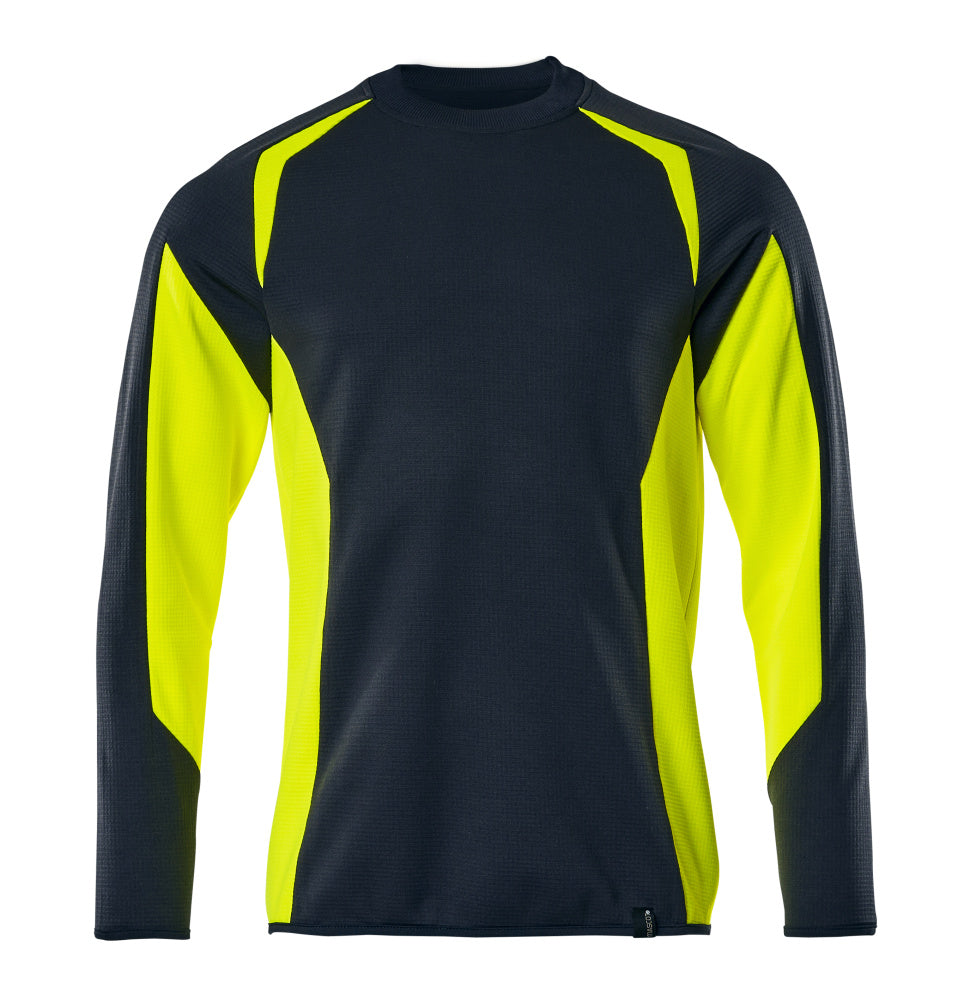 Mascot Accelerate Safe Sweatshirt 22084-781 donker marineblauw-fluo geel(01017)