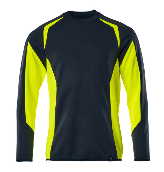 Mascot Accelerate Safe Sweatshirt 22084-781 donker marineblauw-fluo geel(01017)