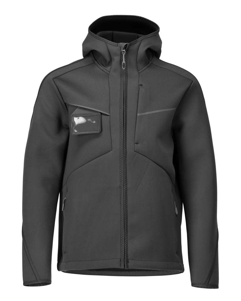 Mascot Customized Softshell jas met capuchon 22086-662 zwart(09)