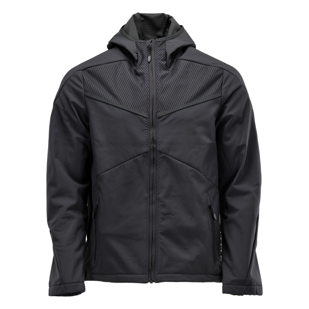 Mascot Customized Softshell jas met capuchon 22102-649 zwart(09)