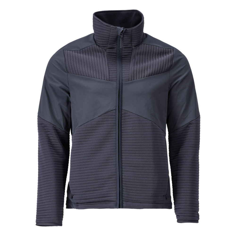 Mascot Customized Fleecetrui 22105-681 rits en voering winddicht donker marineblauw(010)