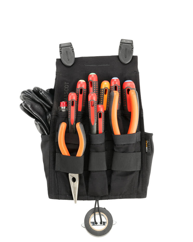 Mascot Customized Spijkerzak 22150-012 elektricien Click Pocket System zwart(09)