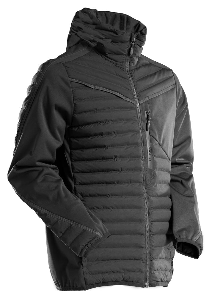 Mascot Customized Jas 22215-607 capuchon waterafstotend ademend zwart(09)