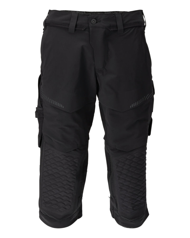 Mascot Customized Driekwart broek 22249-605 kniezakken stretch zwart(09)