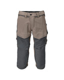 Mascot Customized Driekwart broek 22249-605 kniezakken stretch donkerzand-steengrijs(5689)