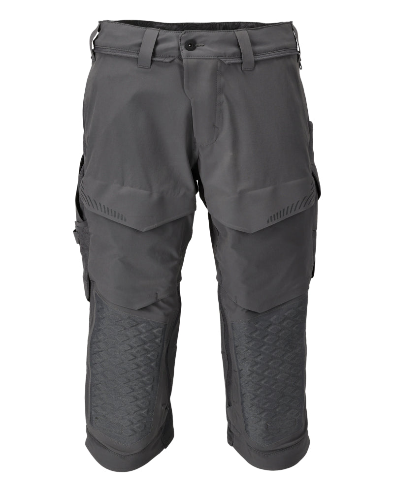 Mascot Customized Driekwart broek 22249-605 kniezakken stretch steengrijs(89)