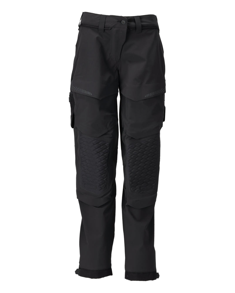 Mascot Customized Broek 22278-605 knietzakken Ultimate Stretch waterafstotend lichtgewicht dames pasvorm Diamond zwart(09)