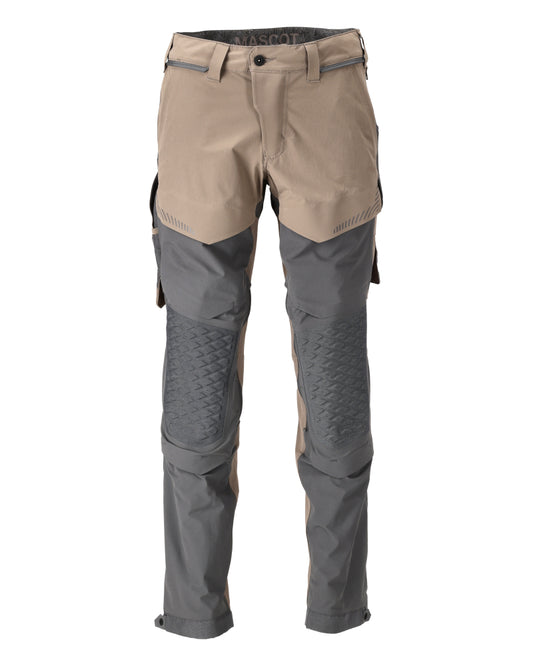Mascot Customized Broek 22279-605 kniezakken donkerzand-steengrijs(5689)