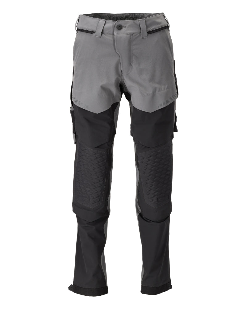 Mascot Customized Broek 22279-605 kniezakken steengrijs-zwart(8909)