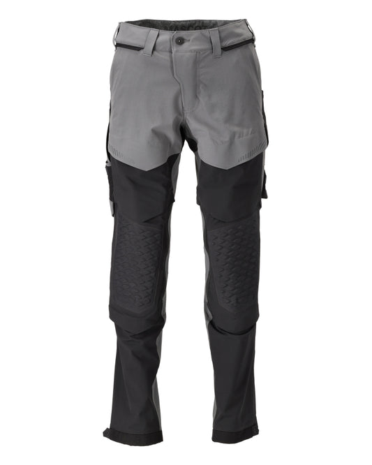 Mascot Customized Broek 22279-605 kniezakken steengrijs-zwart(8909)